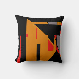 Orange Black Southwest Colors Geometric Abstrakt Kissen