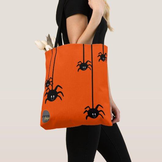 ORANGE BLACK SPIDER HALLOWEWEESS BUSINESS LOGO CUS TASCHE (Von Nahem)
