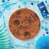 Orange & Black Spuk Halloween Paper-Teller Pappteller (Party)