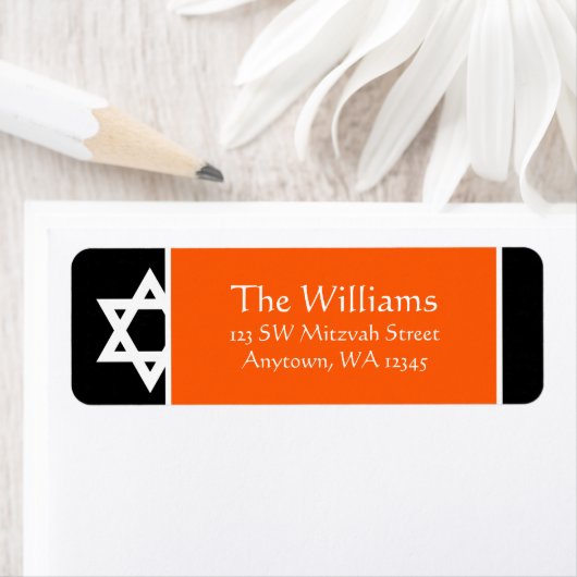 Orange Black Star der David Rücksendeadresse (Insitu)