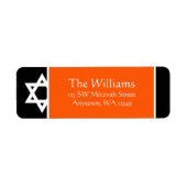 Orange Black Star der David Rücksendeadresse (Vorne)