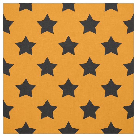 Orange Black Stars Muster dekorative Textil Stoff (Muster)