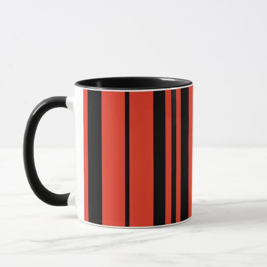 Orange Black Stripes Tasse (Links)