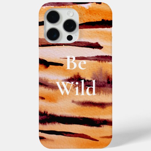 Orange Black Tiger Animal Print Case-Mate iPhone Hülle (Rückseite)