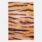 Orange Black Tiger Animal Print Geschirrtuch (Vertikal)