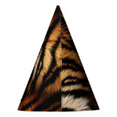 Orange Black Tiger Fur Partyhütchen (Rückseite)