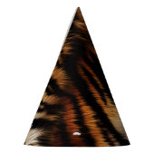 Orange Black Tiger Fur Partyhütchen (Links)