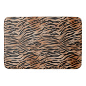 Orange Black Tiger Print Badematte (Vorderseite)