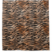 Orange Black Tiger Print Duschvorhang (Vorderseite)