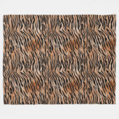 Orange Black Tiger Print Fleecedecke (Vorderseite (Horizontal))