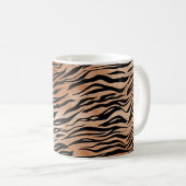 Orange Black Tiger Print Kaffeetasse (VorderseiteRechts)