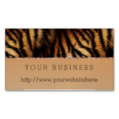 Orange Black Tiger Print Magnetische Visitenkarte (Vorderseite)