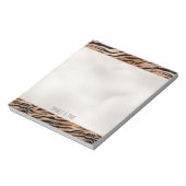 Orange Black Tiger Print Notizblock (Rotiert)