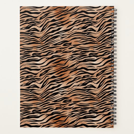 Orange Black Tiger Print Planer (Rückseite)