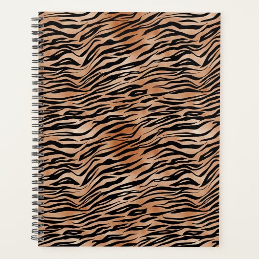 Orange Black Tiger Print Planer (Vorderseite)