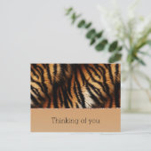 Orange Black Tiger Print Postkarte (Stehend Vorderseite)