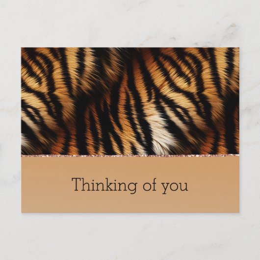 Orange Black Tiger Print Postkarte (Vorderseite)