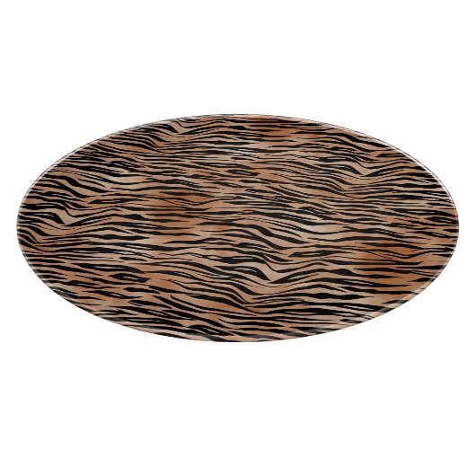 Orange Black Tiger Print Schneidebrett (Ecke)