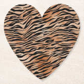 Orange Black Tiger Print Untersetzer (Vorderseite)