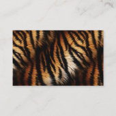 Orange Black Tiger Print Visitenkarte (Rückseite)