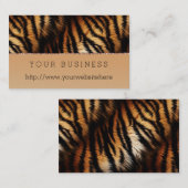 Orange Black Tiger Print Visitenkarte (Vorne/Hinten)