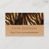 Orange Black Tiger Print Visitenkarte (Vorderseite)