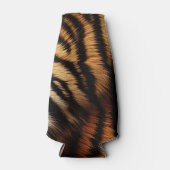 Orange Black Tiger Stripes Animal Print Flaschenkühler (Vorderseite)