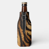 Orange Black Tiger Stripes Animal Print Flaschenkühler (Flasche Rückseite)