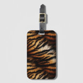 Orange Black Tiger Stripes Animal Print Gepäckanhänger (Vorderseite Vertikal)