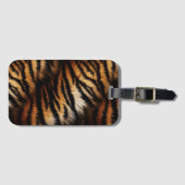 Orange Black Tiger Stripes Animal Print Gepäckanhänger (Vorderseite (Horizontal))