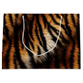 Orange Black Tiger Stripes Animal Print Große Geschenktüte (Vorderseite)
