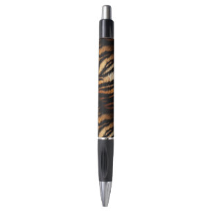Orange Black Tiger Stripes Animal Print Kugelschreiber