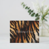 Orange Black Tiger Stripes Animal Print Postkarte (Stehend Vorderseite)