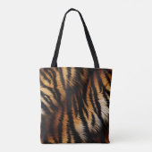 Orange Black Tiger Stripes Animal Print Tasche (Rückseite)