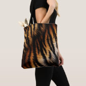 Orange Black Tiger Stripes Animal Print Tasche (Von Nahem)