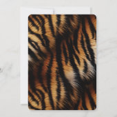 Orange Black Tiger Stripes Einladung (Rückseite)