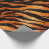 Orange Black Tiger Stripes Geschenkpapier (Ecke)