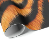 Orange Black Tiger Stripes Geschenkpapier (Rolleneckpunkt)