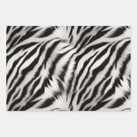 Orange Black Tiger Stripes Geschenkpapier Set (Vorderseite 2)