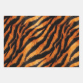 Orange Black Tiger Stripes Geschenkpapier Set (Vorderseite)