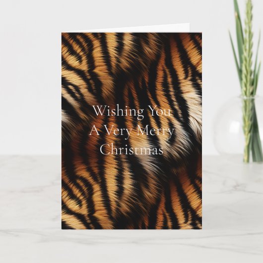 Orange Black Tiger Stripes Karte (Vorderseite)