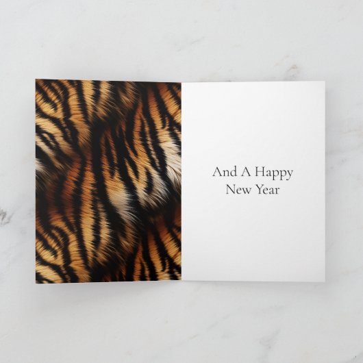 Orange Black Tiger Stripes Karte (Innenseite)