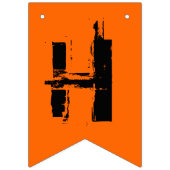 Orange Black Typografy Beängstigend Happy Hallowee Wimpelkette (Zweite Fahne)