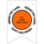 Orange Black Typografy Beängstigend Happy Hallowee Wimpelkette (Erste Fahne)