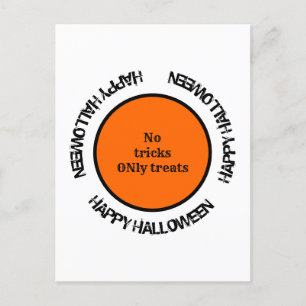 Orange Black Typografy Modern Happy Halloween Postkarte