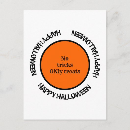 Orange Black Typografy Modern Happy Halloween Postkarte (Vorderseite)
