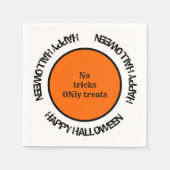 Orange Black Typografy Modern Happy Halloween Serviette (Vorderseite)