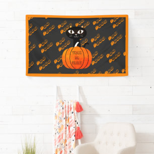 Orange Black Typografy Pattern Halloween-Party Banner