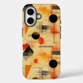 Orange & Black Warm Geometric Art Phone Case (Rückseite)