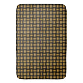 Orange Black Weave Pattern Badematte (Vorderseite Vertikal)